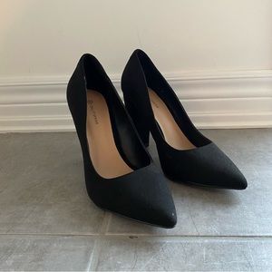 Call it Spring Black Suede Heels, US size 6.5